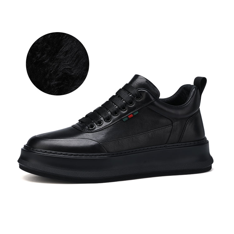 

U7 Антискользящие износостойкие легкие дышащие мидтоп скейтборд обувь мужские черные - 6868077[Подкладка из флиса], цвет 6868077[Fleece-Lined Lining]