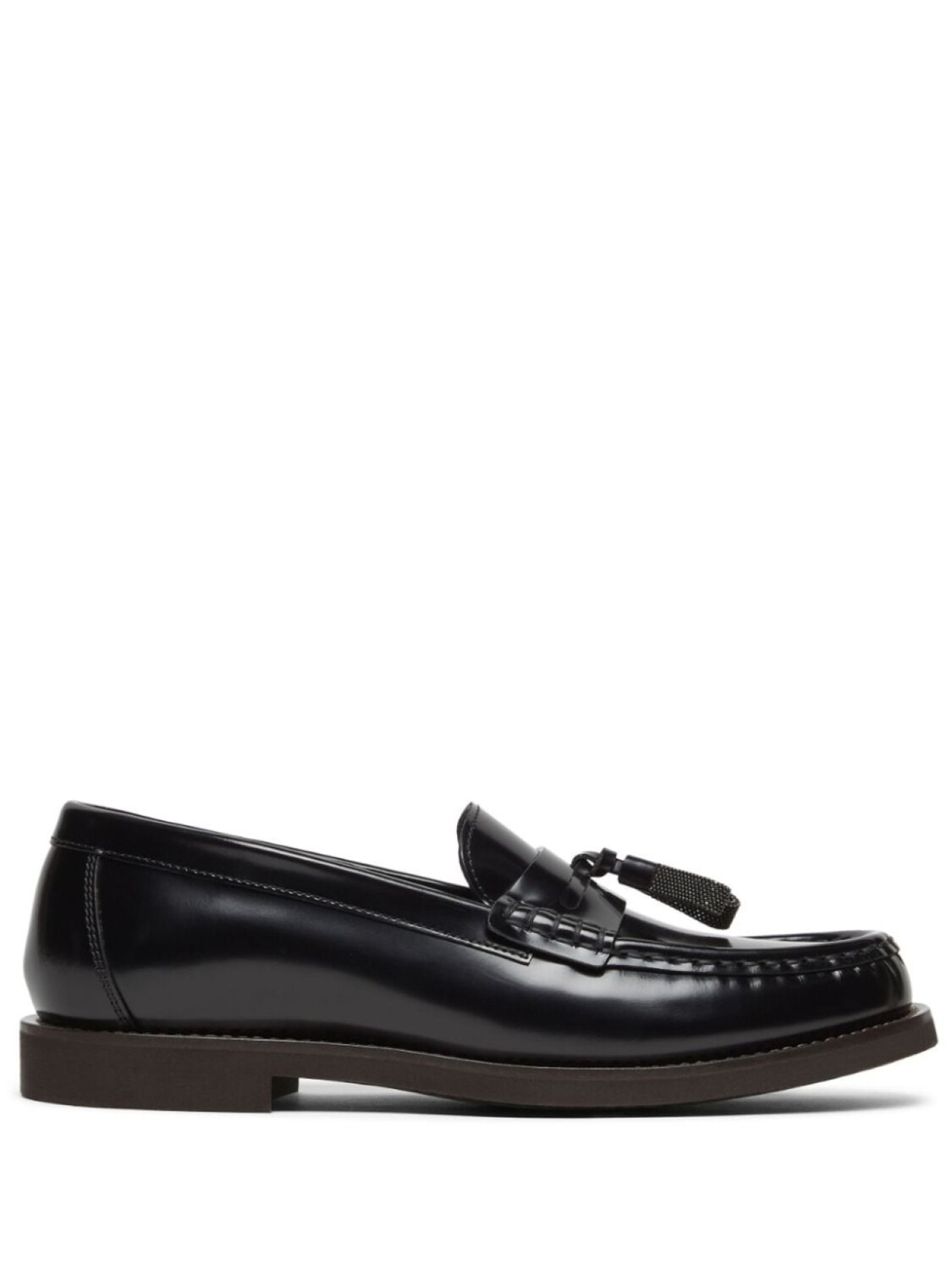 Brunello Cucinelli лоферы с декором Monili, черный