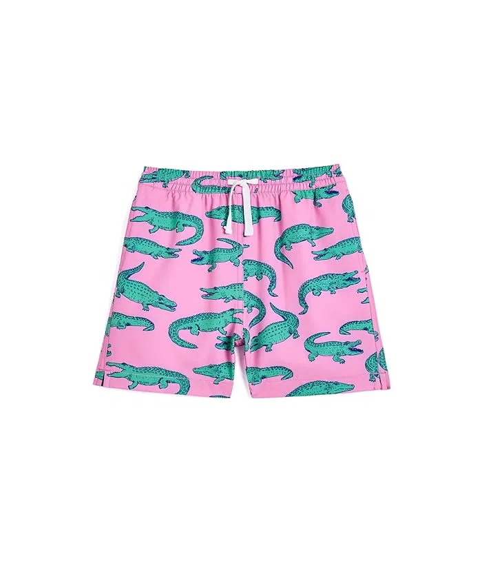Плавки с крокодиловым принтом The Lil Glades Swim Trunks Chubbies Kids, Navy Blue/Pattern Base