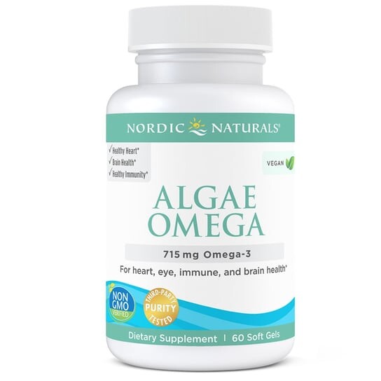 

Nordic Naturals, ALGAE веганская Омега-3 715 мг 60 капсул