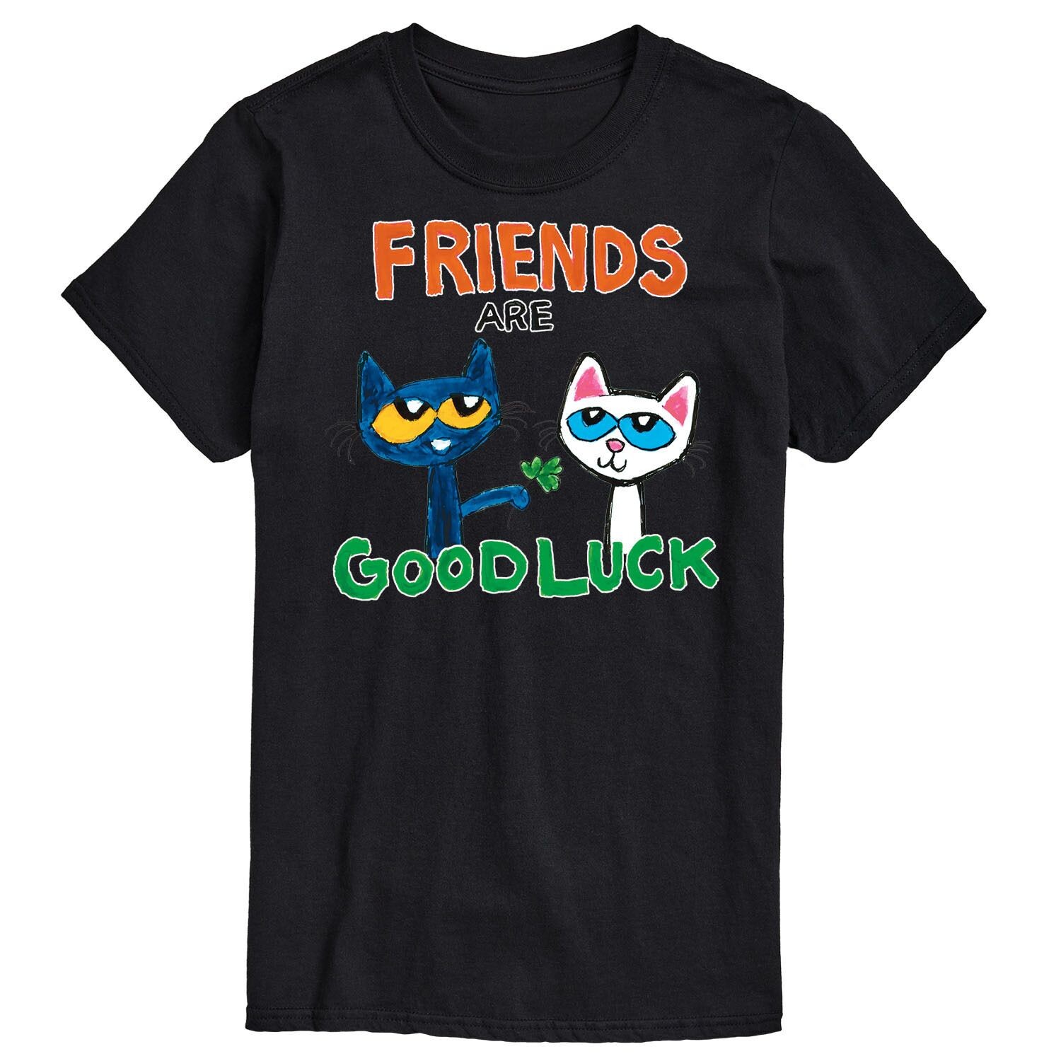 

Футболка Big & Tall Pete The Cat Friends Good Luck, Black License, черный