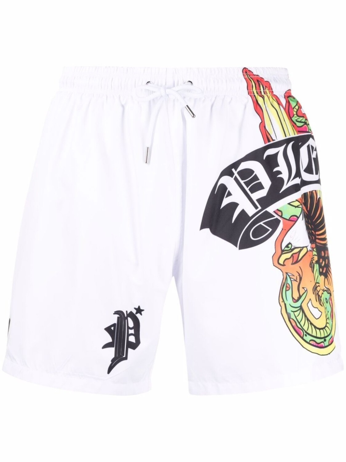 

Philipp Plein плавки-шорты с логотипом, белый