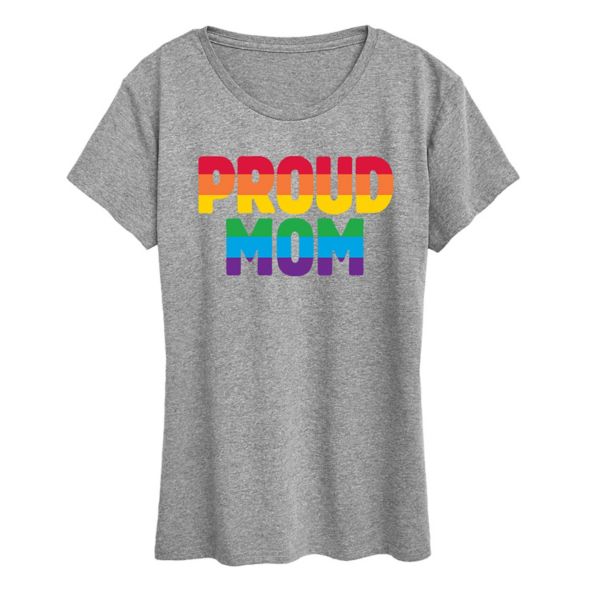 

Футболка для мам с гордой надписью "Proud mom" Unbranded, серый