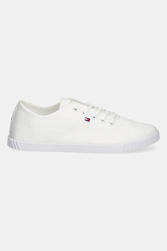 Кроссовки CANVAS LACE UP SNEAKER на шнурках Tommy Hilfiger, белый — фото 2