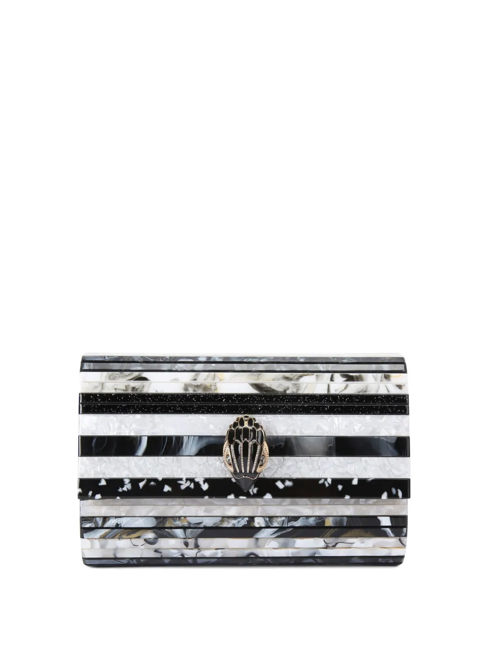 

Полосатая сумка-клатч с ракушками KG Kurt Geiger, черный