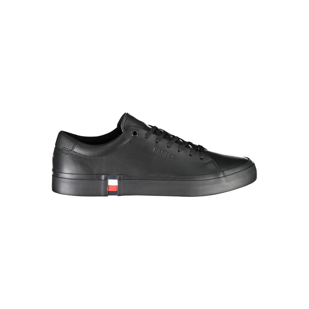 

Черные кожаные мужские кроссовки Tommy Hilfiger