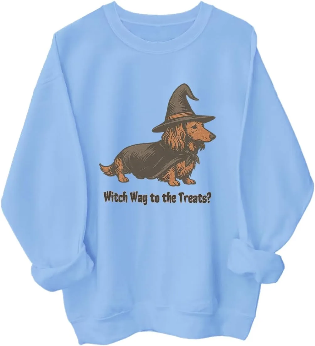 

Свитшот с принтом "Witch Way To The Treats" Racsea