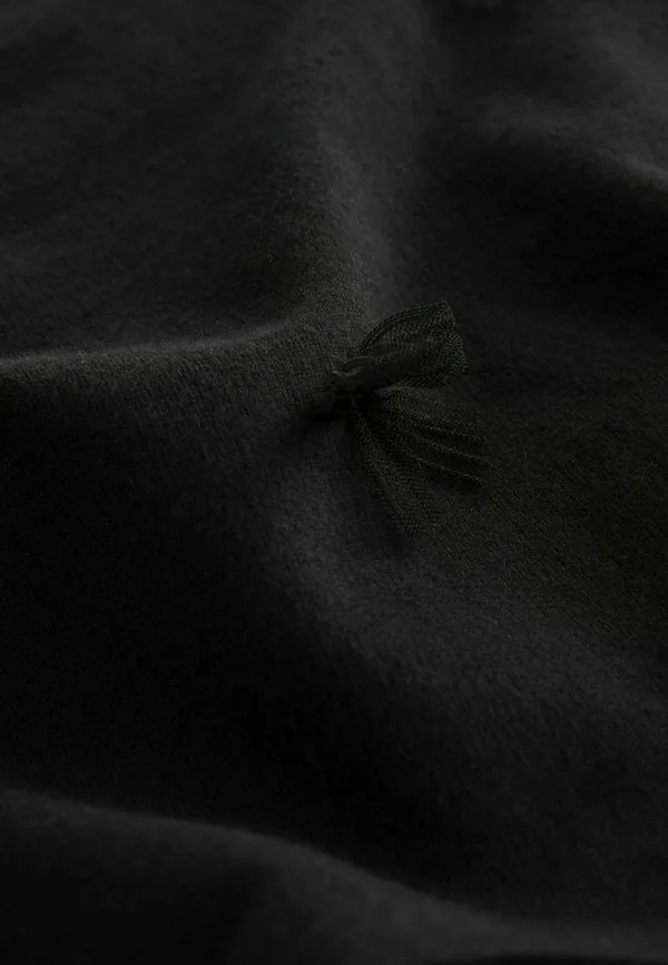 Обычная свободная базовая футболка с бантами Next, Black — фото 2