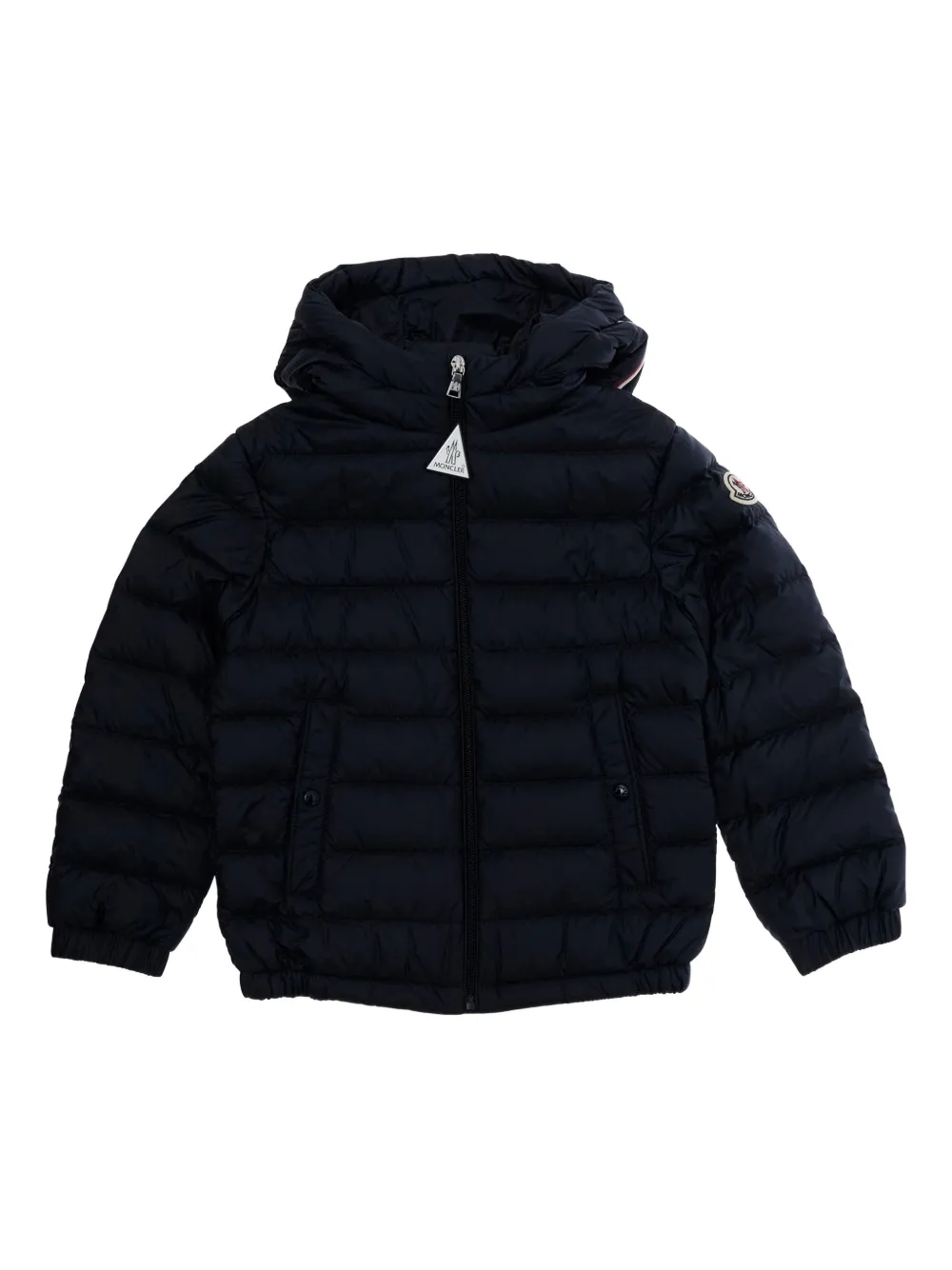 

Пальто с капюшоном на молнии Moncler Enfant, синий