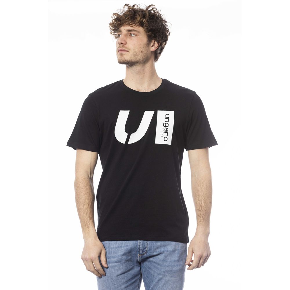 

Черная хлопковая мужская футболка Ungaro Sport, Black
