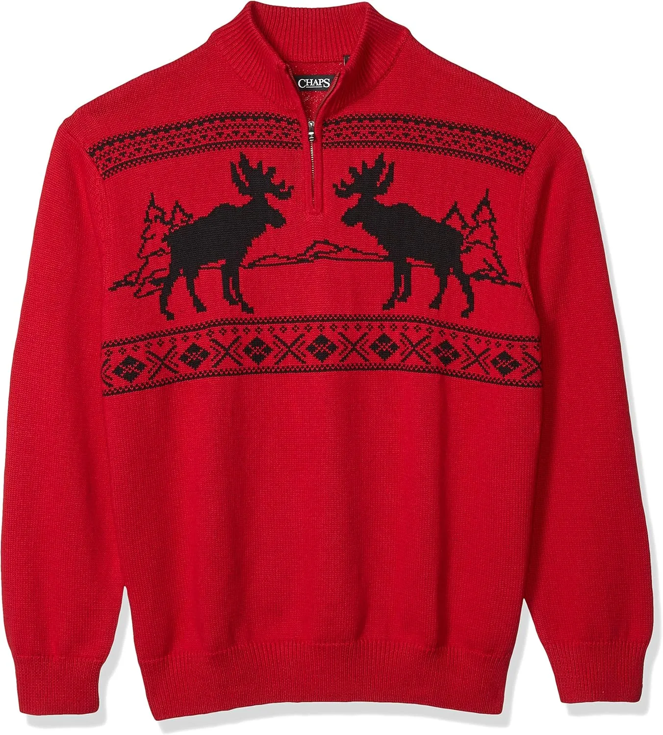 

Свитер Chaps мужской Big and Tall Classic Fit Textured с застежкой на четверть