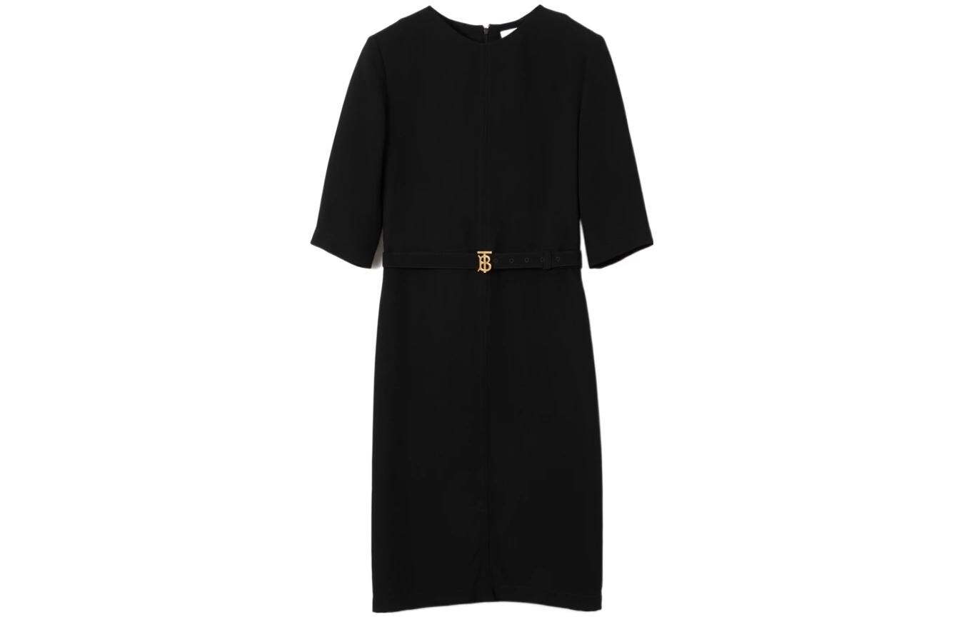 

Платье с короткими рукавами женское черное Burberry