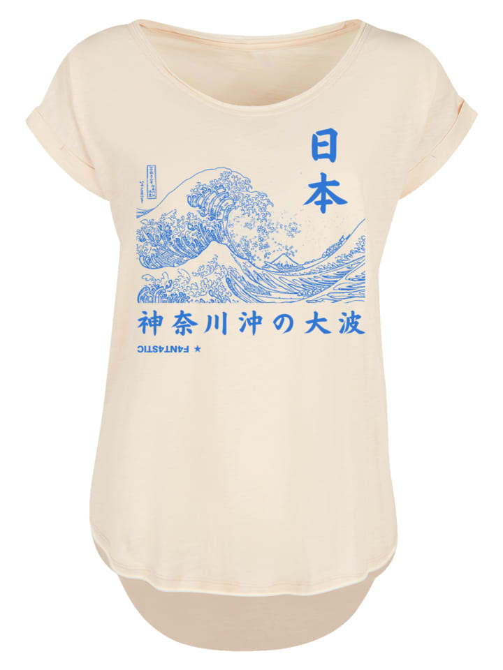 

Удлиненная футболка Kanagawa Wave Japan Color в цвете Whitesand F4NT4STIC, Белый, Удлиненная футболка Kanagawa Wave Japan Color в цвете Whitesand F4NT4STIC