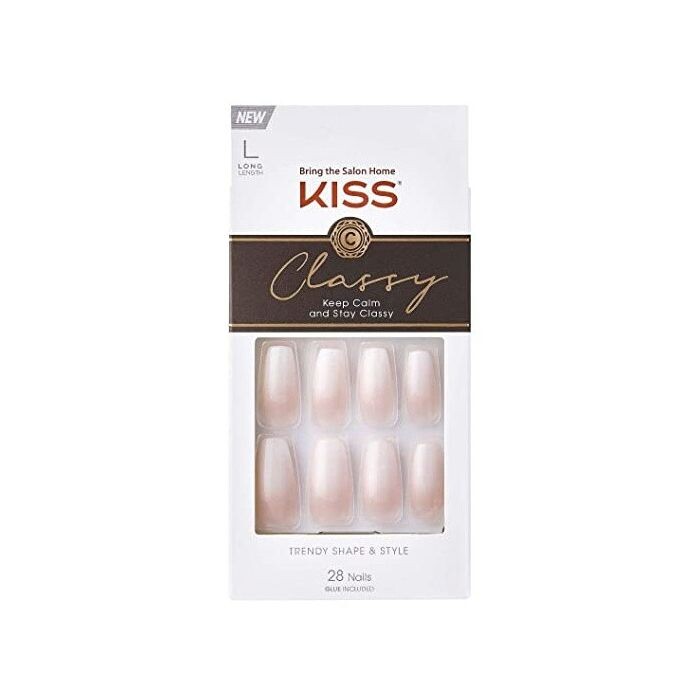 

Накладные ногти Classy Nails Uñas Postizas Be You Tiful Kiss, Blanco