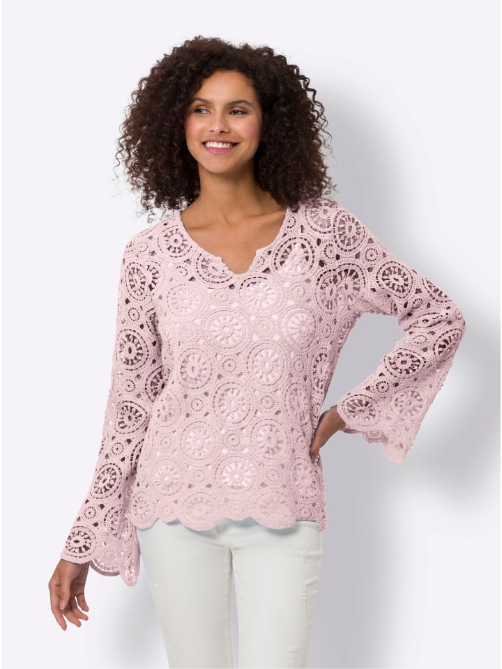 

Рубашка с длинными рукавами светло-розового цвета Heine