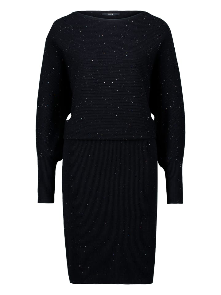 

Zero Вязаное платье с пайетками в цвете «Черная красавица»
