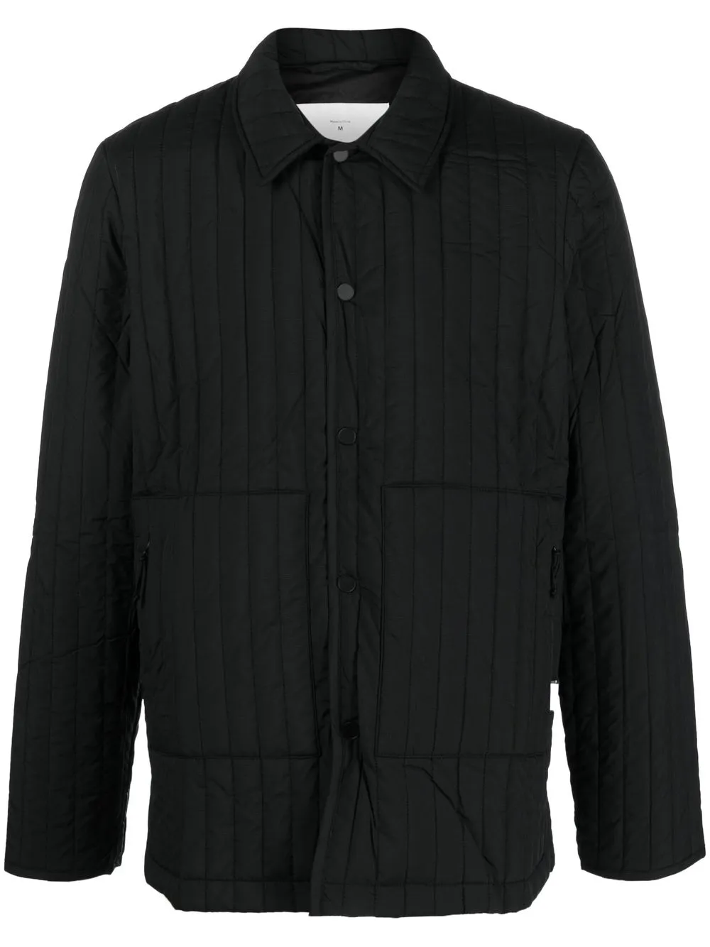 

Стеганая куртка-рубашка Rains, черный