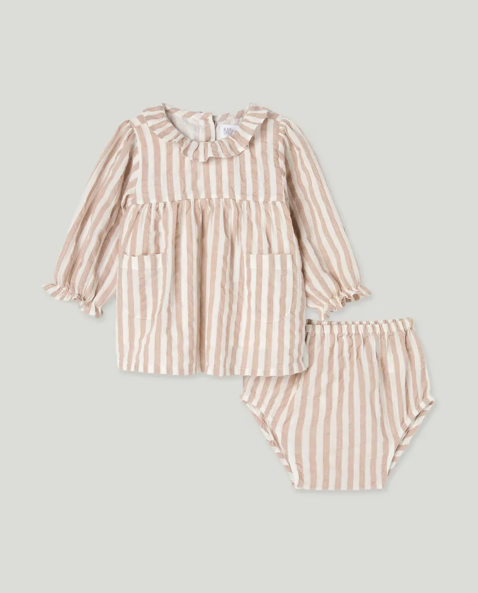 

Платье с длинным рукавом и детским принтом Baby El Corte Inglés, коричневый