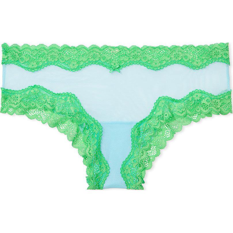

Victoria's Secret Трусики-слипы PINK Tease Mesh с кружевной отделкой / CDB, женские, 1 упаковка, синие