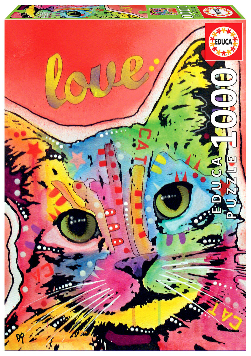 

Educa, пазл, Кот, Дин Руссо, Tilt Cat Love, 1000 шт.