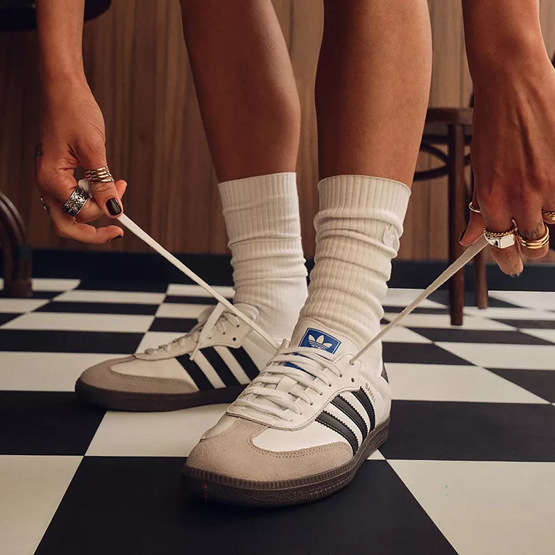 Женские кроссовки Adidas Samba OG, белый/черный/белый — фото 2