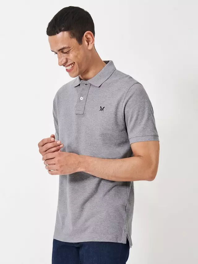 

Поло Crew Clothing Classic Pique Cotton, цвет marl/grey