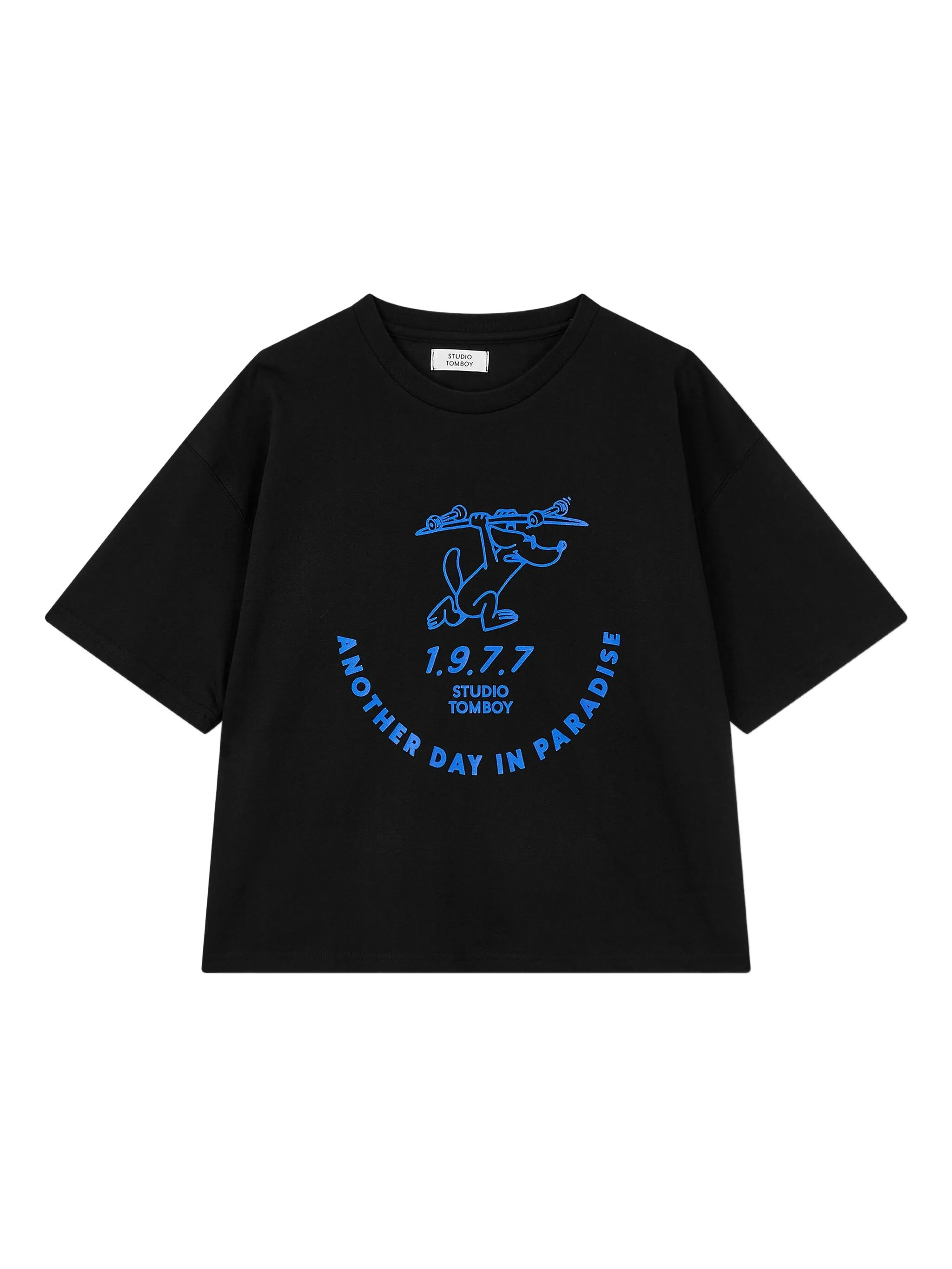 

Футболка с графичным принтом Studio Tomboy, черный