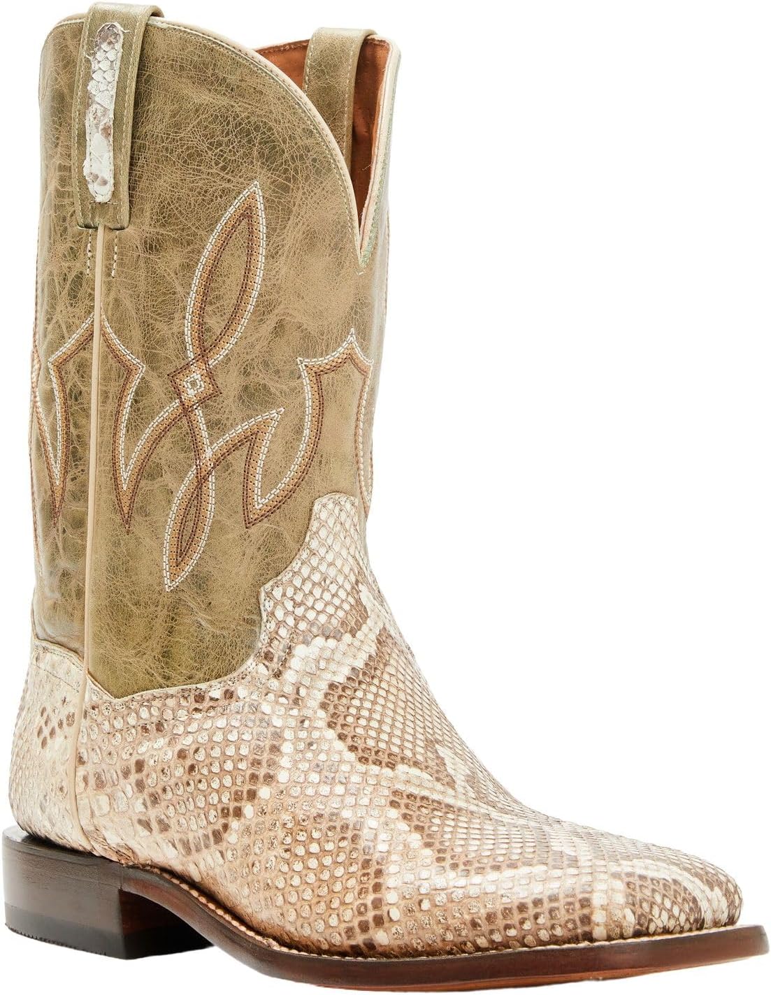 

Мужские вестерн-сапоги Dan Post из экзотической кожи питона с широким квадратным носком - Dps1135, Natural