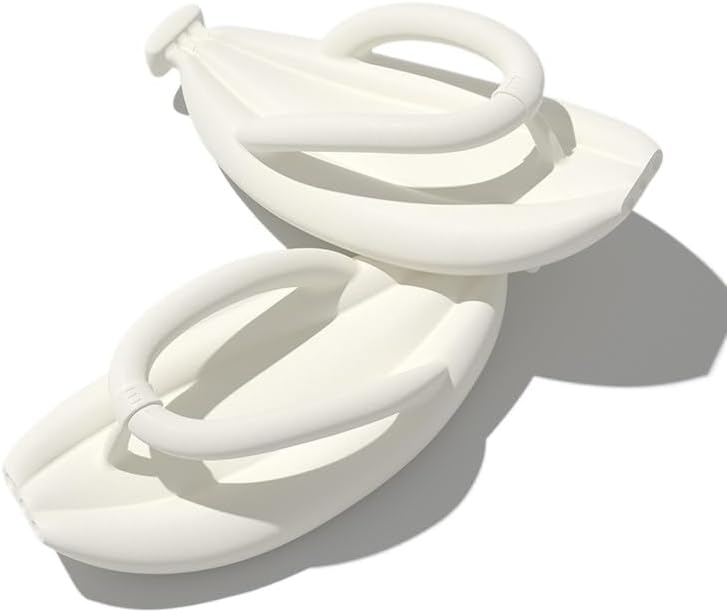 

FSwinder Милые мультяшные шлепанцы в форме банана и облака с поддержкой свода стопы, мягкие тапочки-вьетнамки с нескользящей подушкой, толстые летние пляжные сандалии для ванной и спа-процедур, для женщин и мужчин, белый