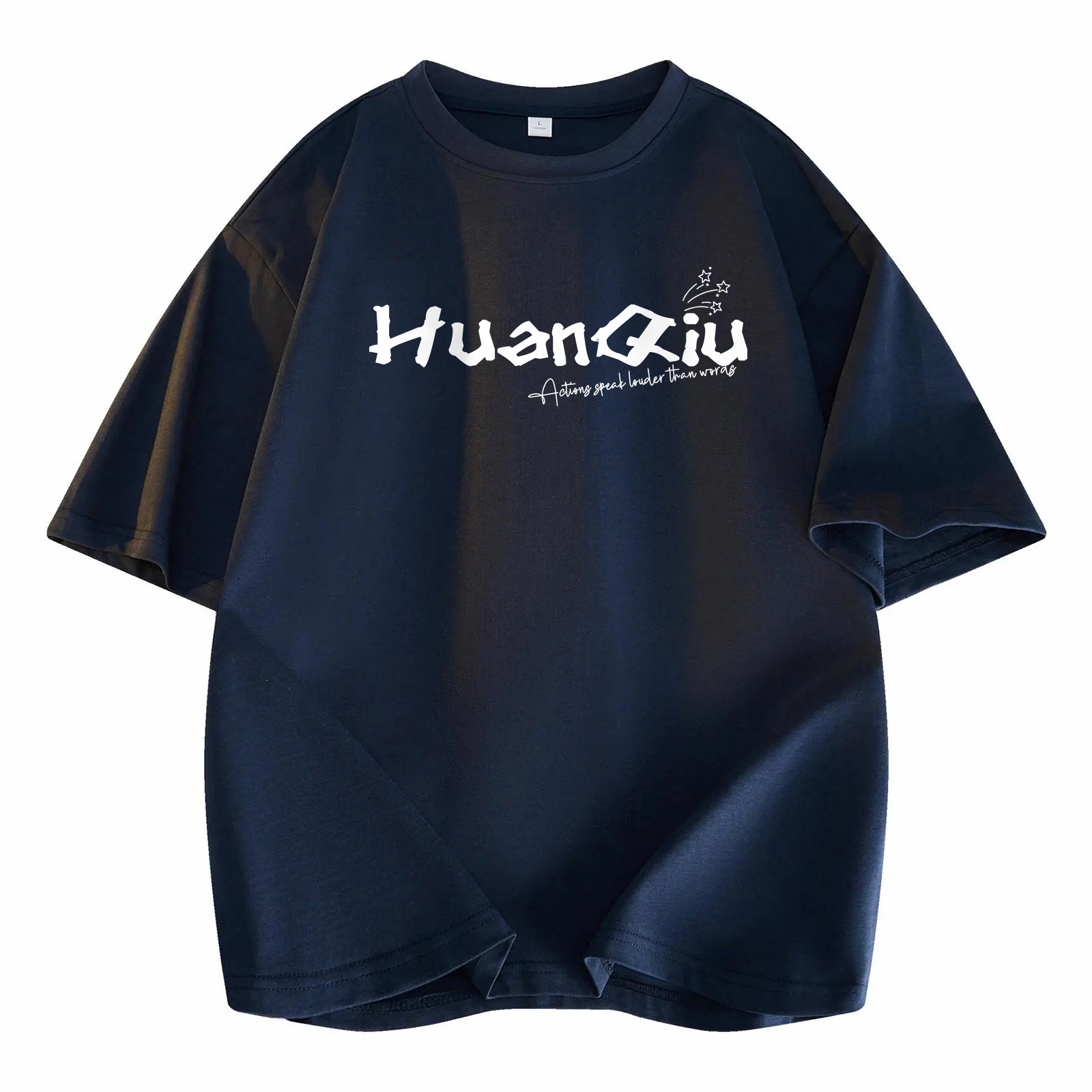 

Футболка Unisex Crew Neck Moderate Heavyweight HUANQIU, темно-синий