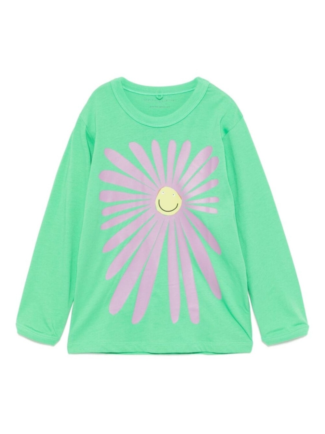 

Футболка с длинными рукавами и цветочным принтом Stella McCartney Kids, зеленый