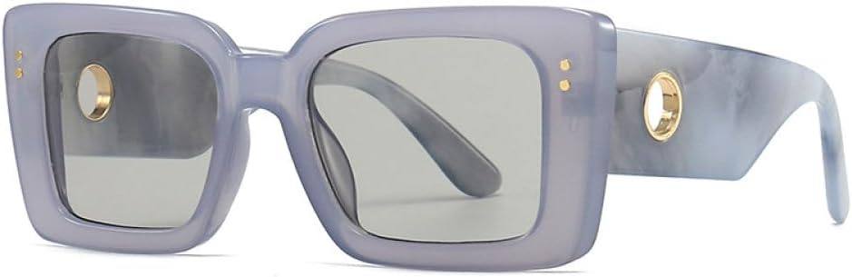 

Модные квадратные солнцезащитные очки для женщин, роскошные квадратные градиентные очки с защитой от УФ-излучения для мужчин, трендовые панк-очки с заклепками MTZJH, One Color