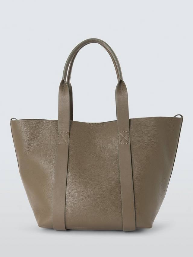 

Стильная кожаная сумка-тоут John Lewis, Khaki