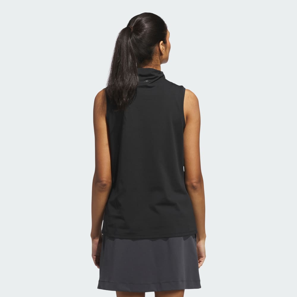 Спортивный топ Adidas Ultimate365 Sleeveless Mock Neck Top, черный — фото 2