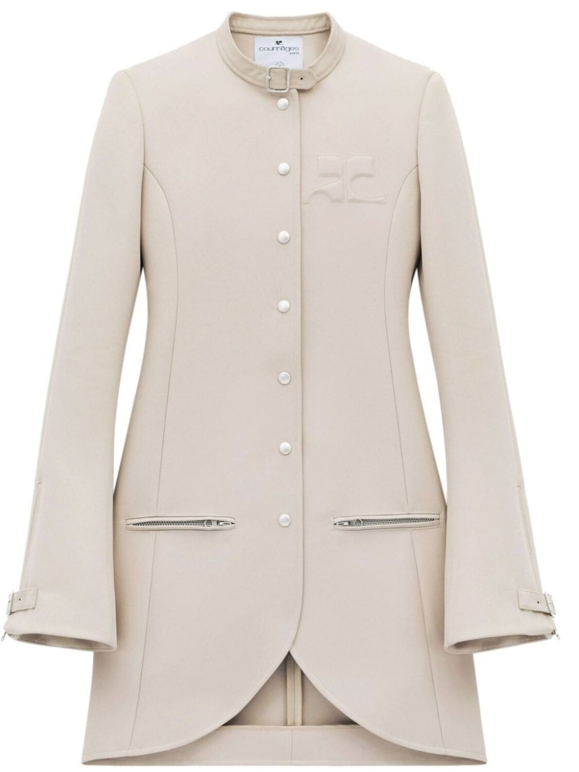 

Courrèges твиловое пальто Ellipse, нейтральный цвет
