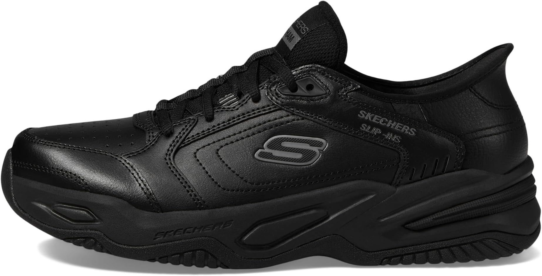 Кроссовки SKECHERS Durham Hands Free Slip-In, цвет Black/Black — фото 4