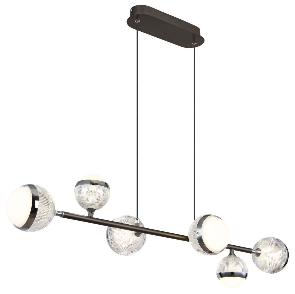 

[T] Globo Lighting подвесной светильник из матового металла цвета титана, прозрачный акрил, хромированный алюминий, черный ПВХ-кабель, регулировка яркости, несколько уровней с помощью настенного выключателя, фиксация цветов, функция памяти, ночн...