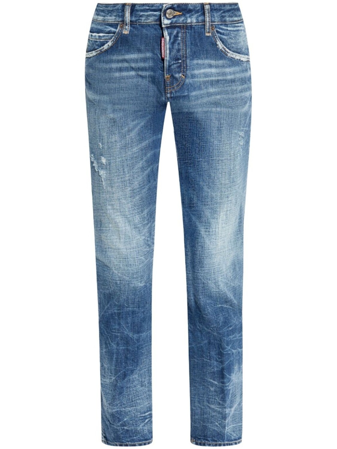 

DSQUARED2 зауженные джинсы с эффектом потертости, синий