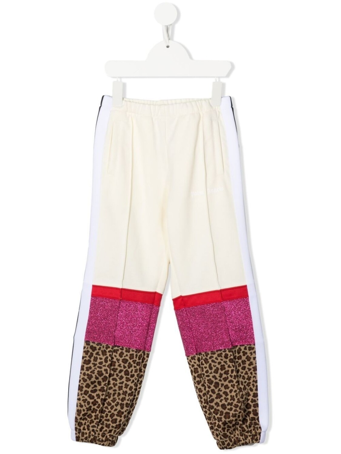 

Palm Angels Kids спортивные брюки в стиле колор-блок, белый