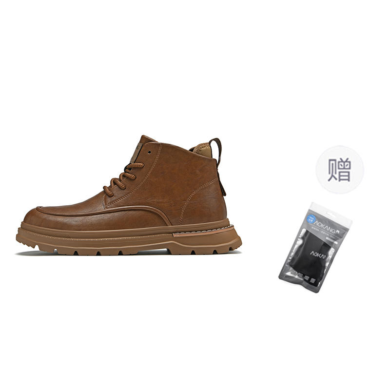 

Мужские низкие короткие ботинки Мартин Aokang, красный коричневый-zhong bang (gift included)