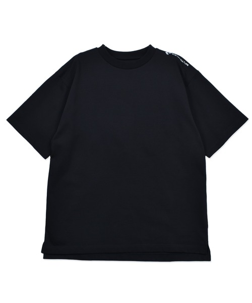 

Футболка с коротким рукавом, круглым вырезом, из тканого трикотажа CUSTOM CULTURE, черный