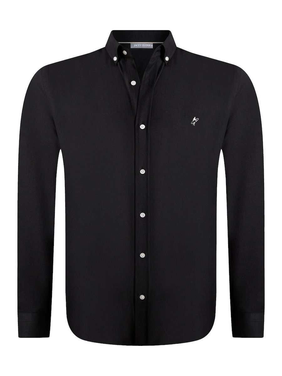 

Рубашка на пуговицах классического кроя Jacey Quinn, черный