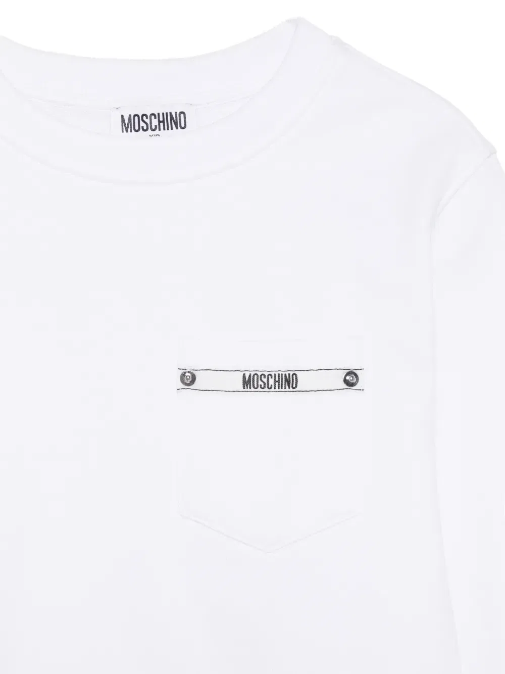 Свитшот с карманом Maglieria Moschino Kids, белый — фото 3