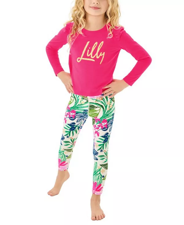 

Детская мини-топ Jansen с длинными рукавами - для малышек и взрослых. Lilly Pulitzer, розовый