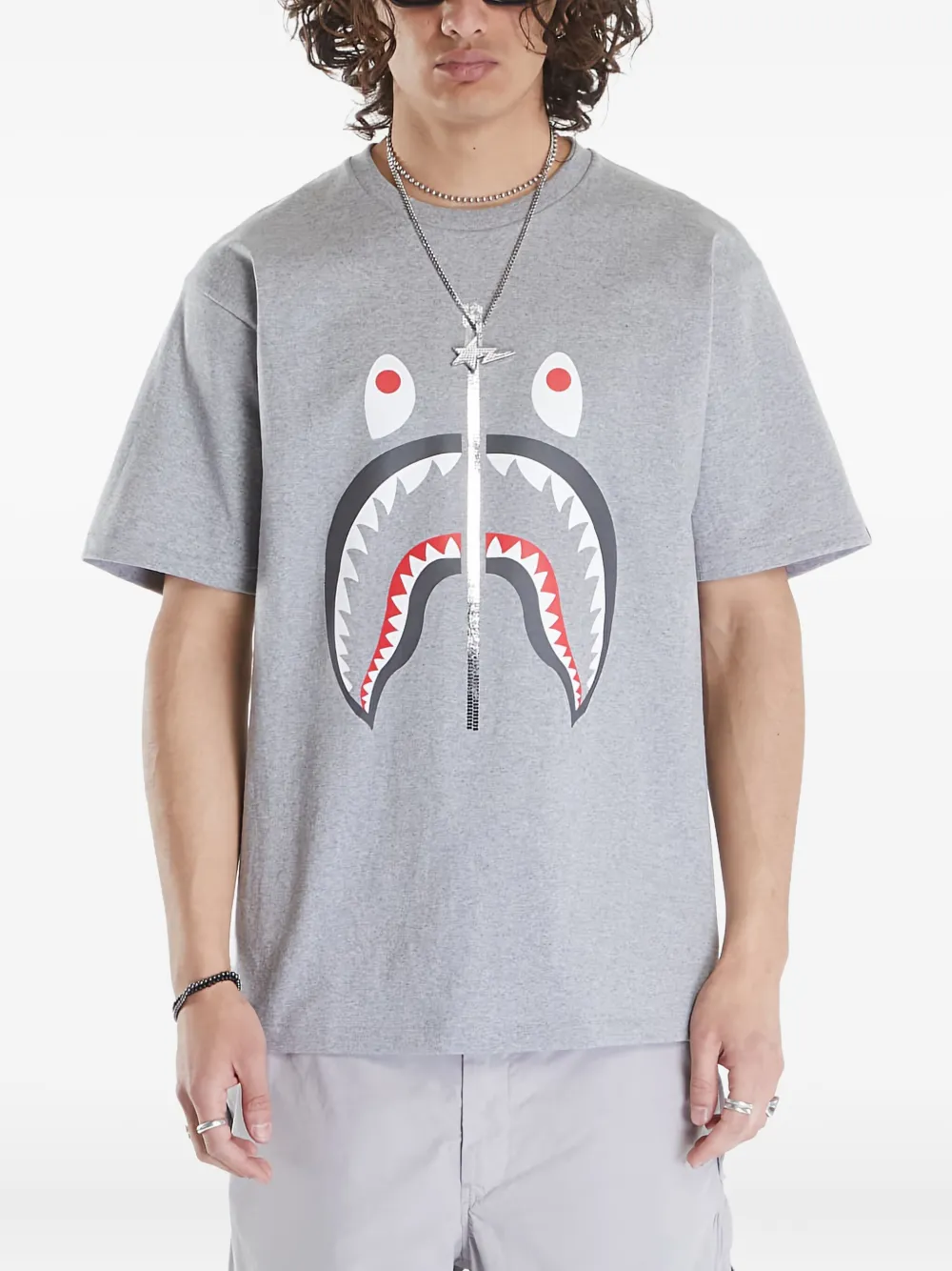 

Футболка с принтом A BATHING APE, серый