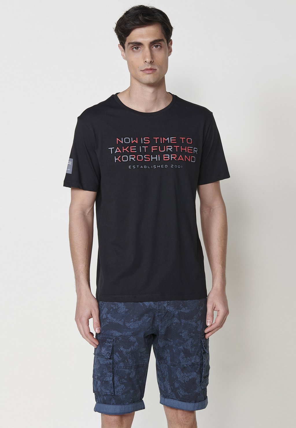 

Футболка с принтом SHORT-SLEEVED Koroshi, черный