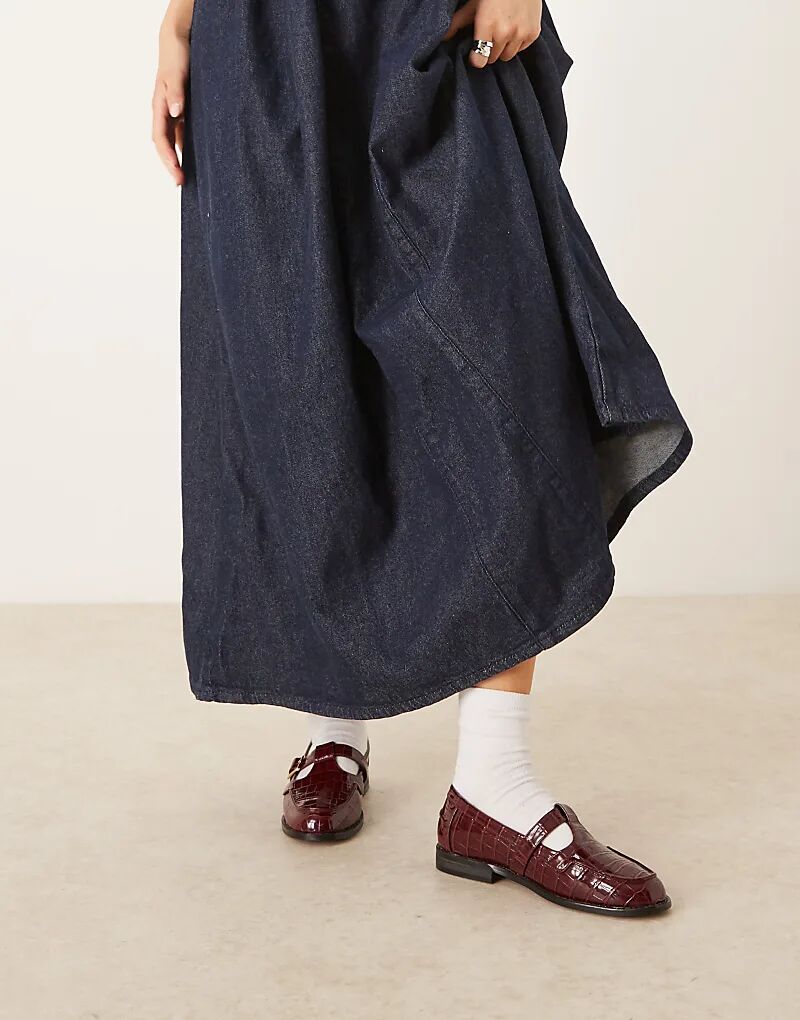 Туфли ASOS DESIGN Maverick Mary Jane Geek бордового цвета — фото 4