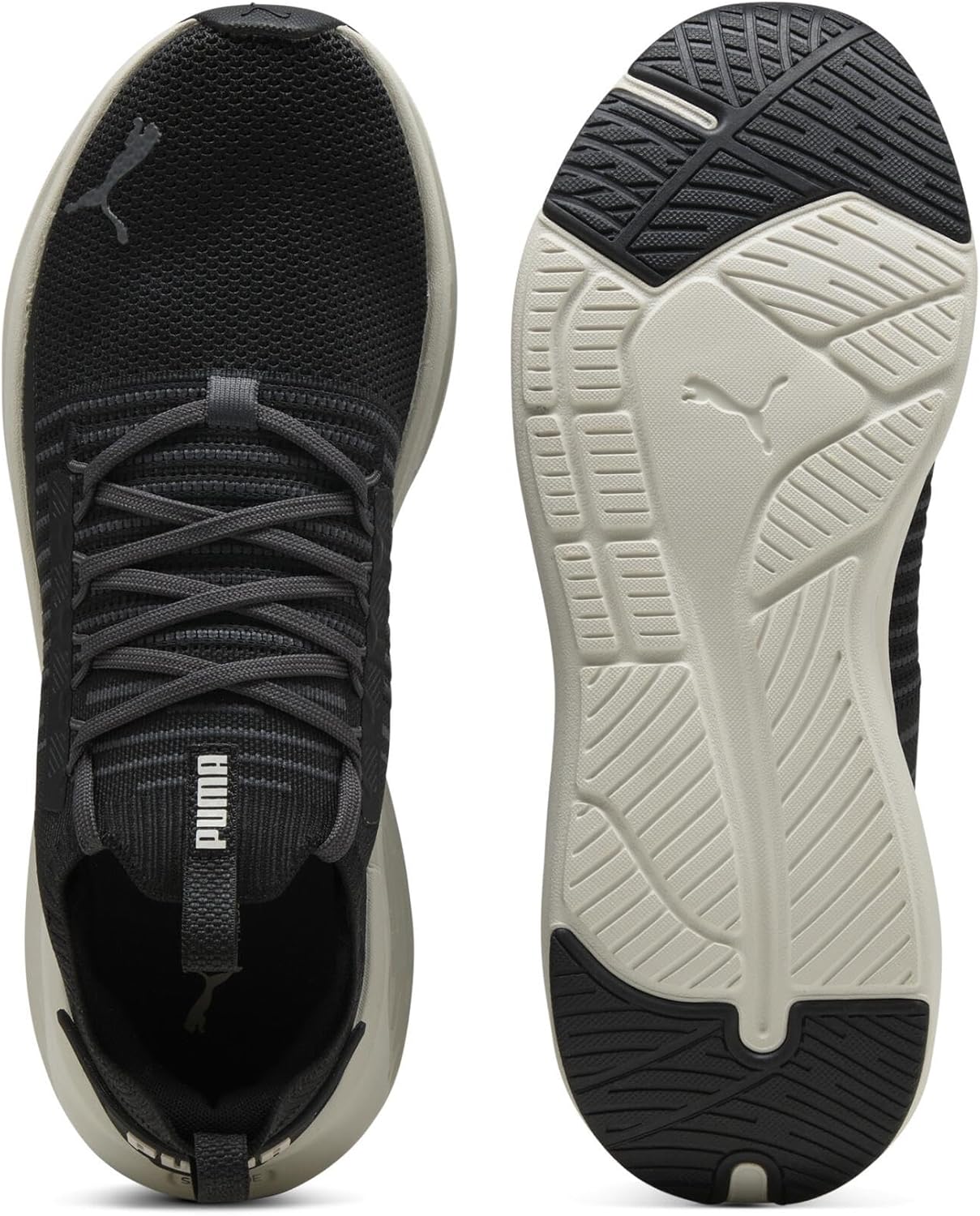 Мужские беговые кроссовки Puma Softride Symmetry Fuzion, черный/серый — фото 3