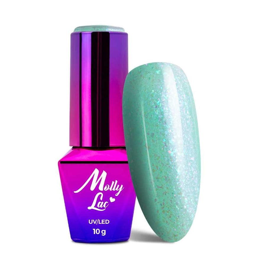 

MollyLac Mermaid Whispers Green Sea of Sin гибридный лак для ногтей 10 г № 591