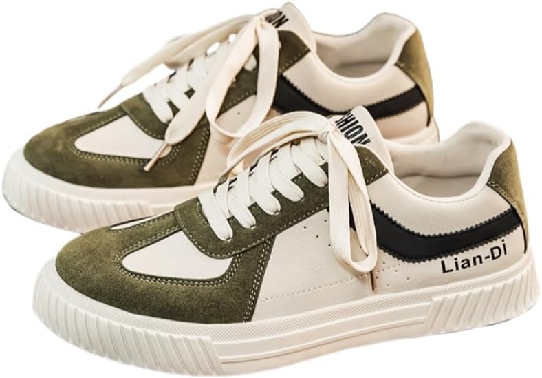 

Мужские модные кеды для скейтборда, легкие повседневные спортивные обувь для улицы, походов и ежедневной носки Hoalox, белый/зеленый